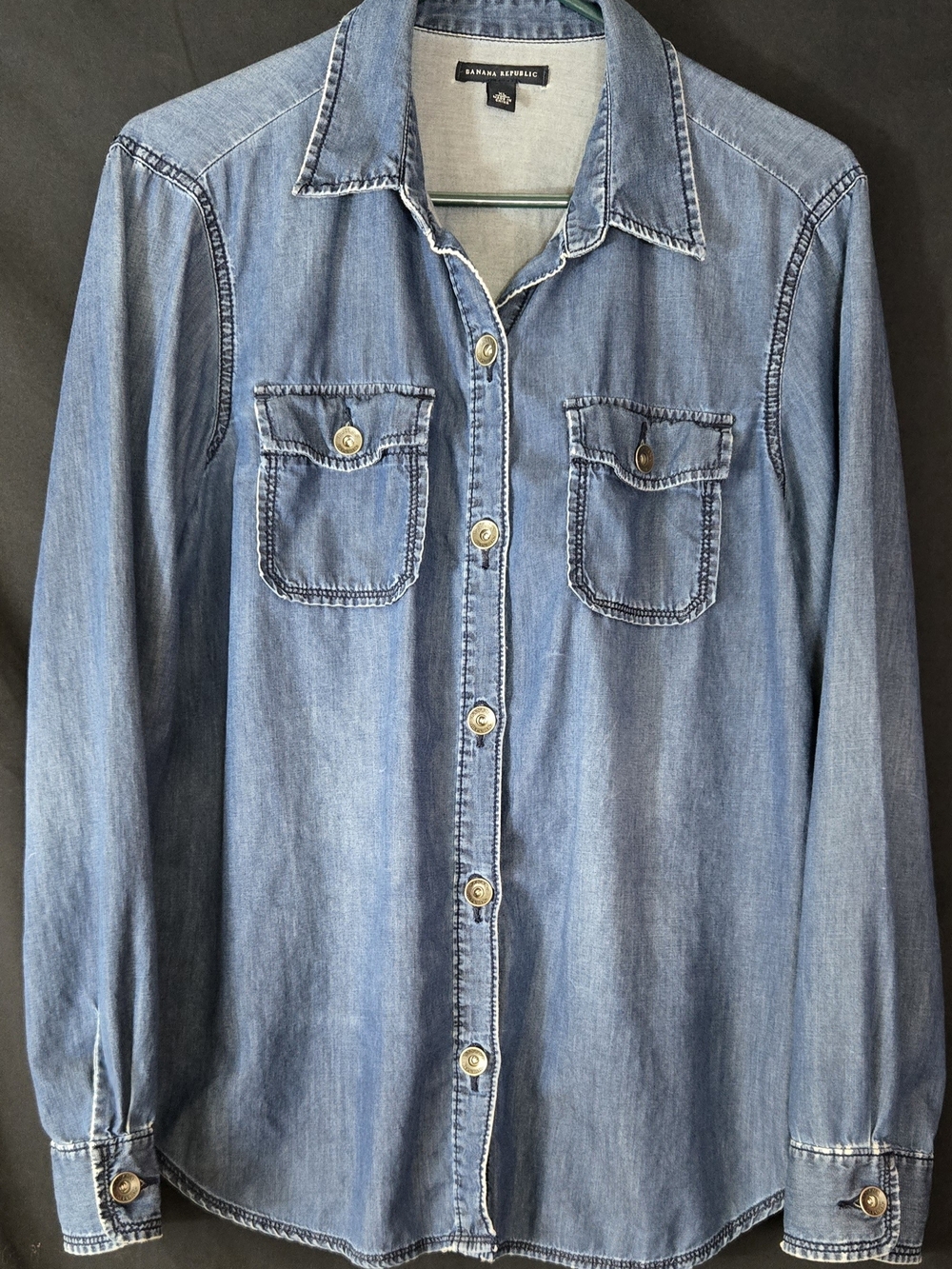 Banana Republic Unisex Botton Down Denim Shirt#681